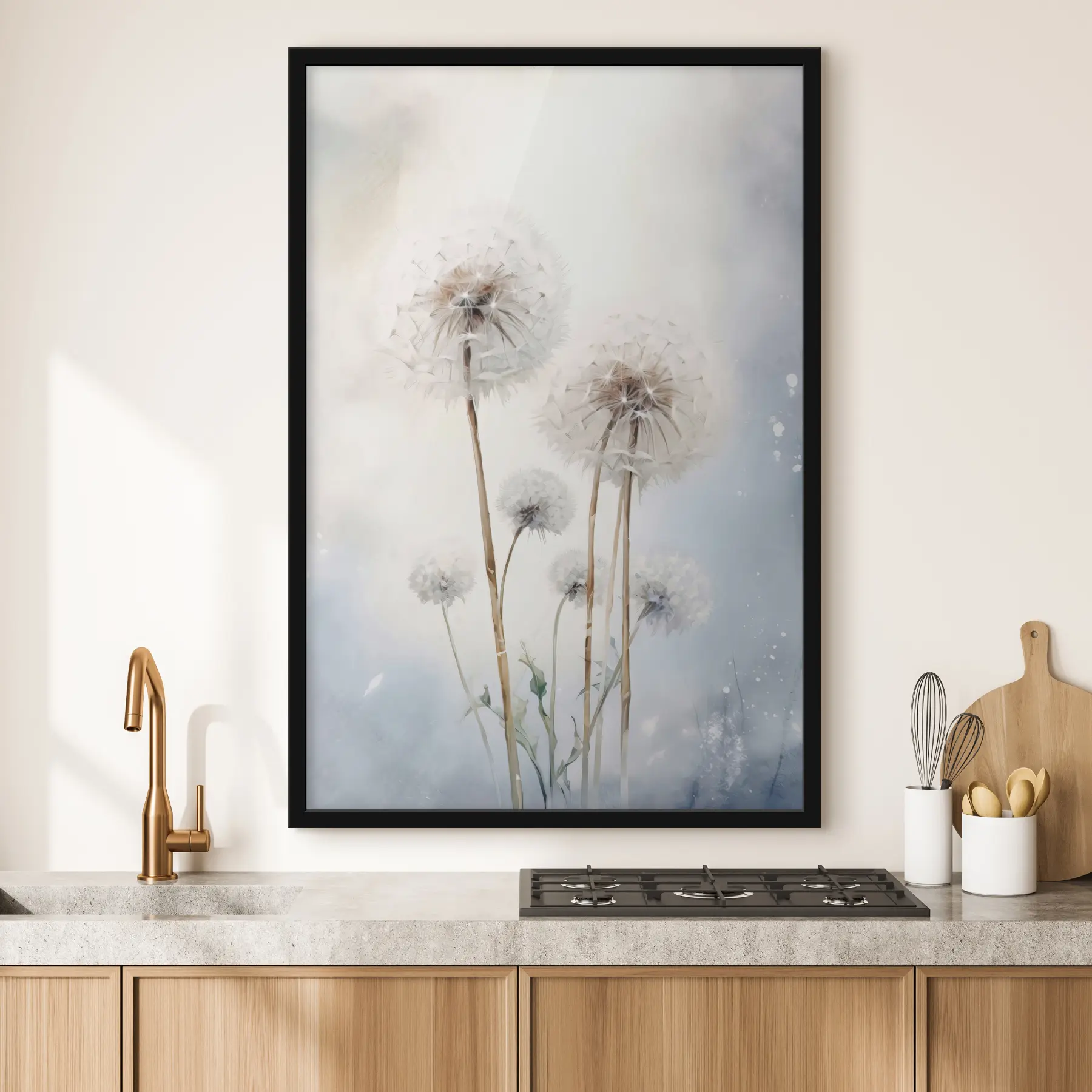 Fototapet Bílé nadýchané akvarelové jikry f35907