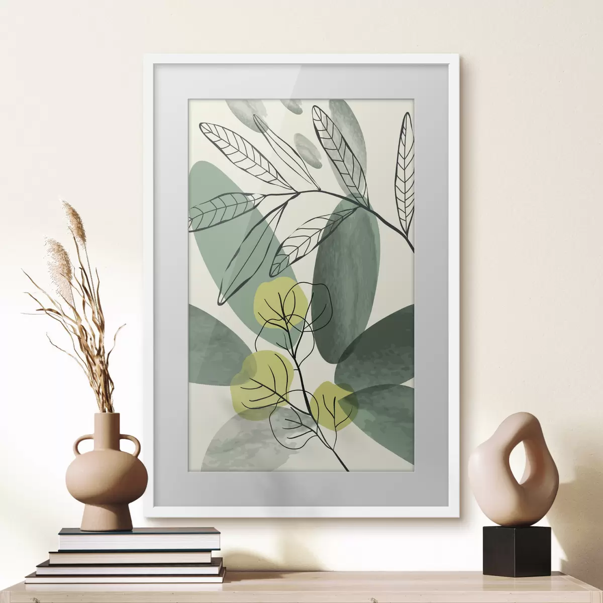 Poster Akvarelová kresba boho listů f36106