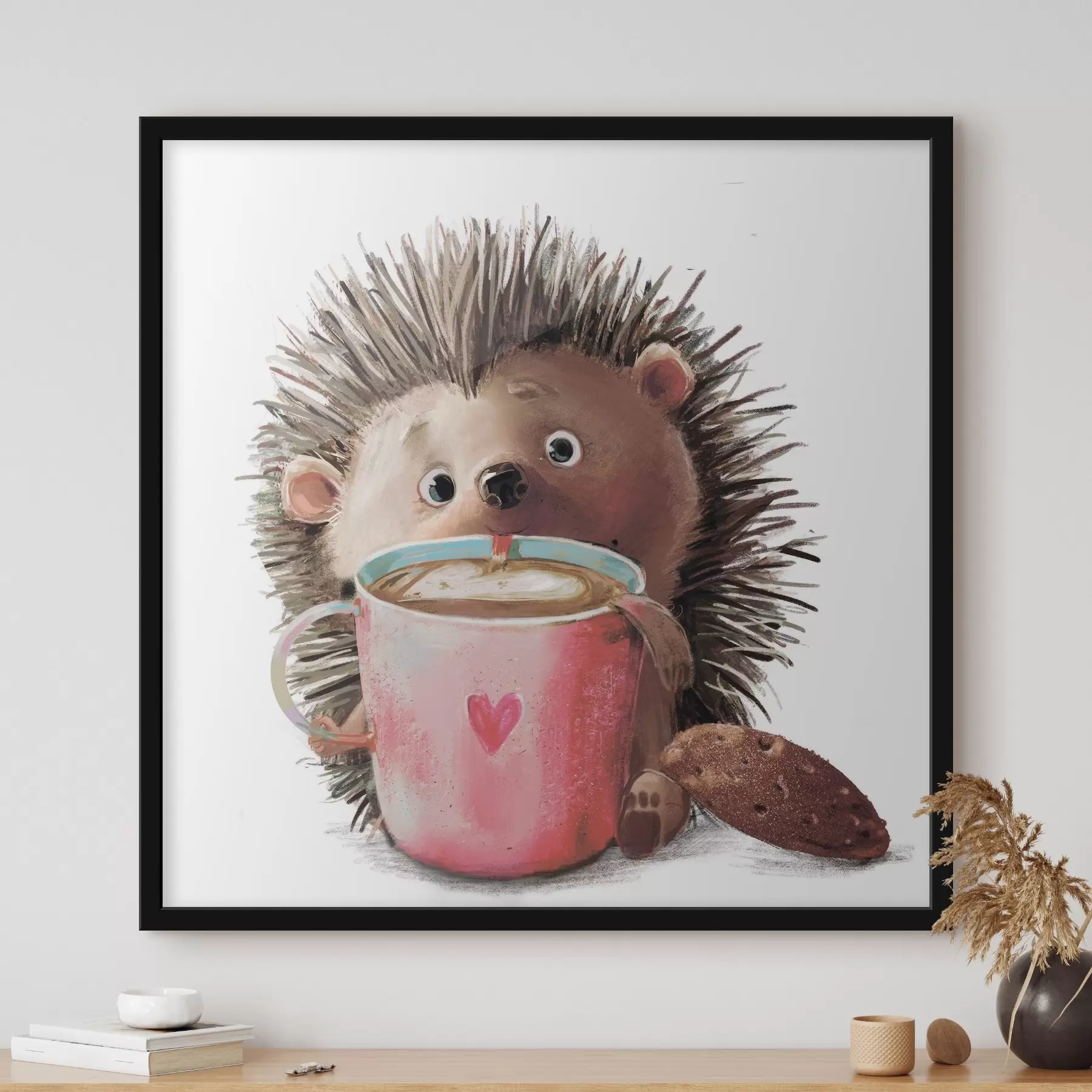 Fototapet Ježek a šálek kávy f35039