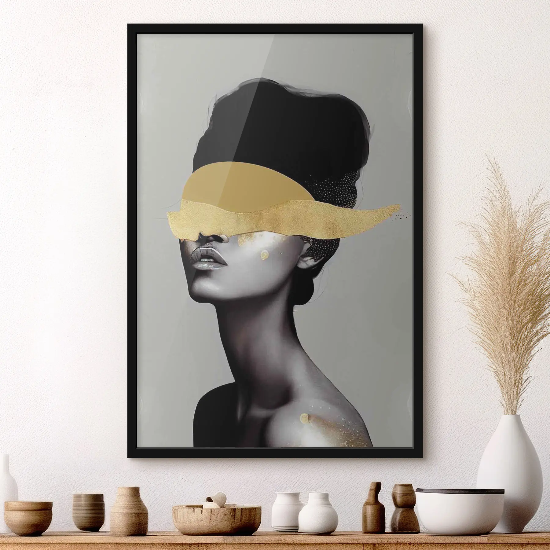 Obraz Obraz młodej kobiety z farbą na twarzy Č. f34862