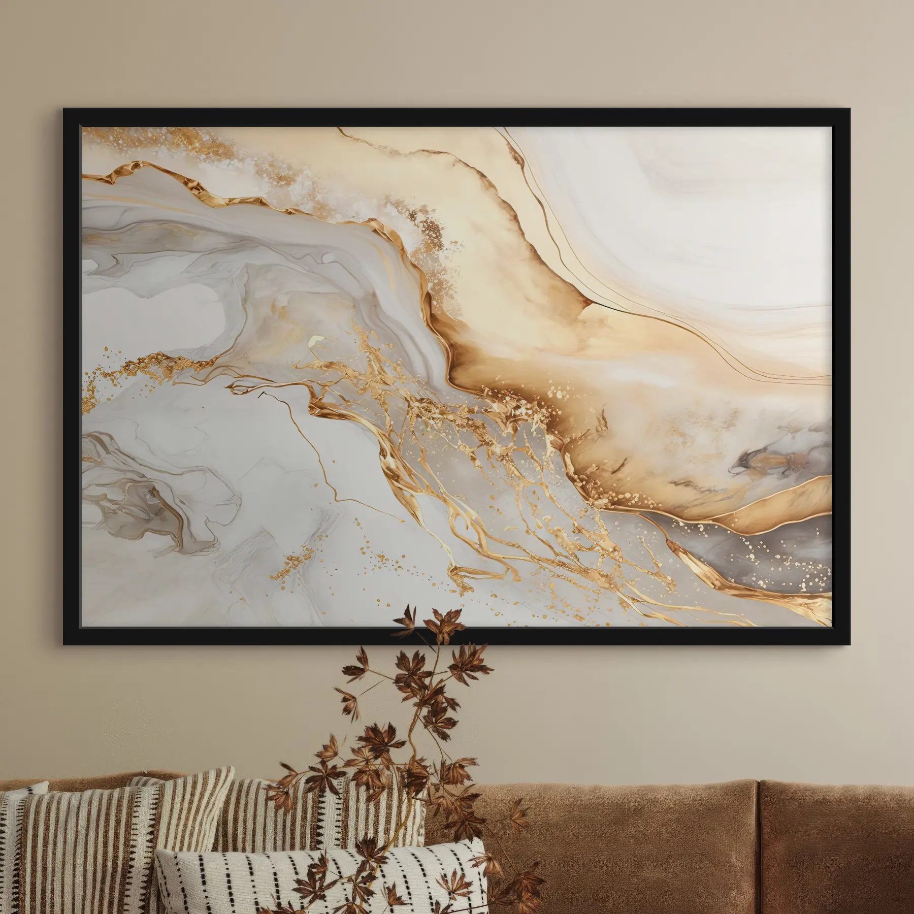 Fototapet Bílá a béžová f34129