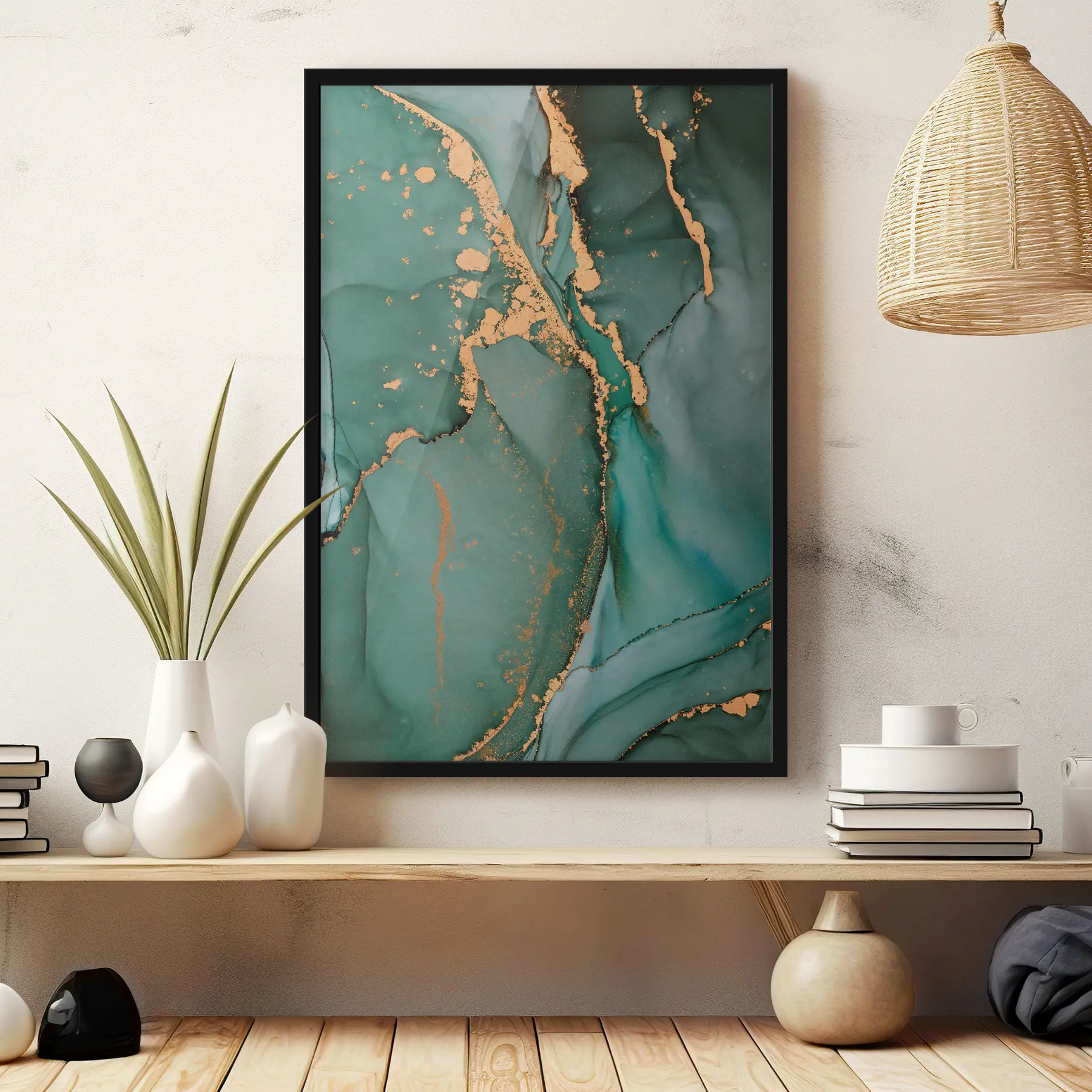 Obraz Zelený mramor Č. f35859