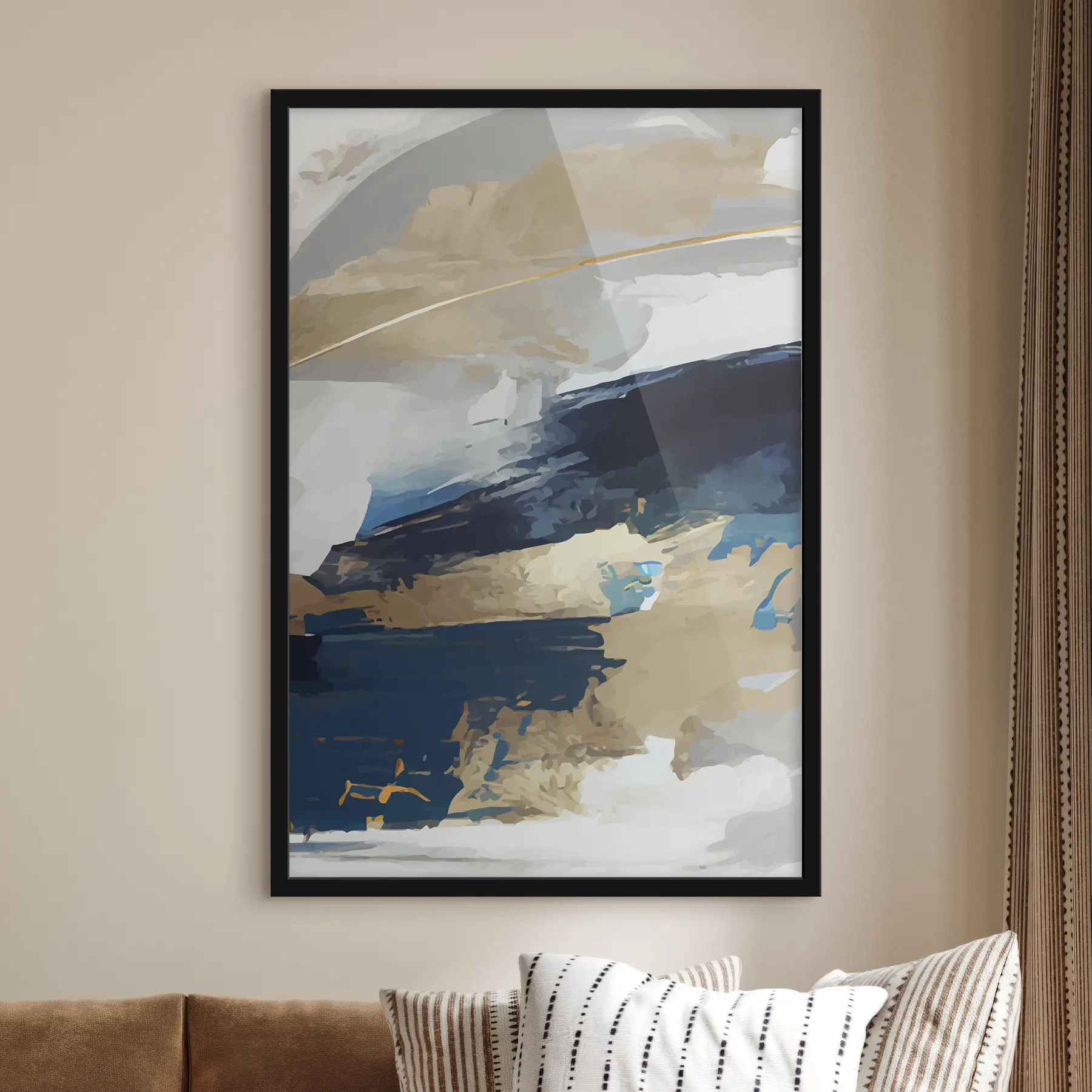 Fototapet Výrazná šedo-modrá abstrakce f36621