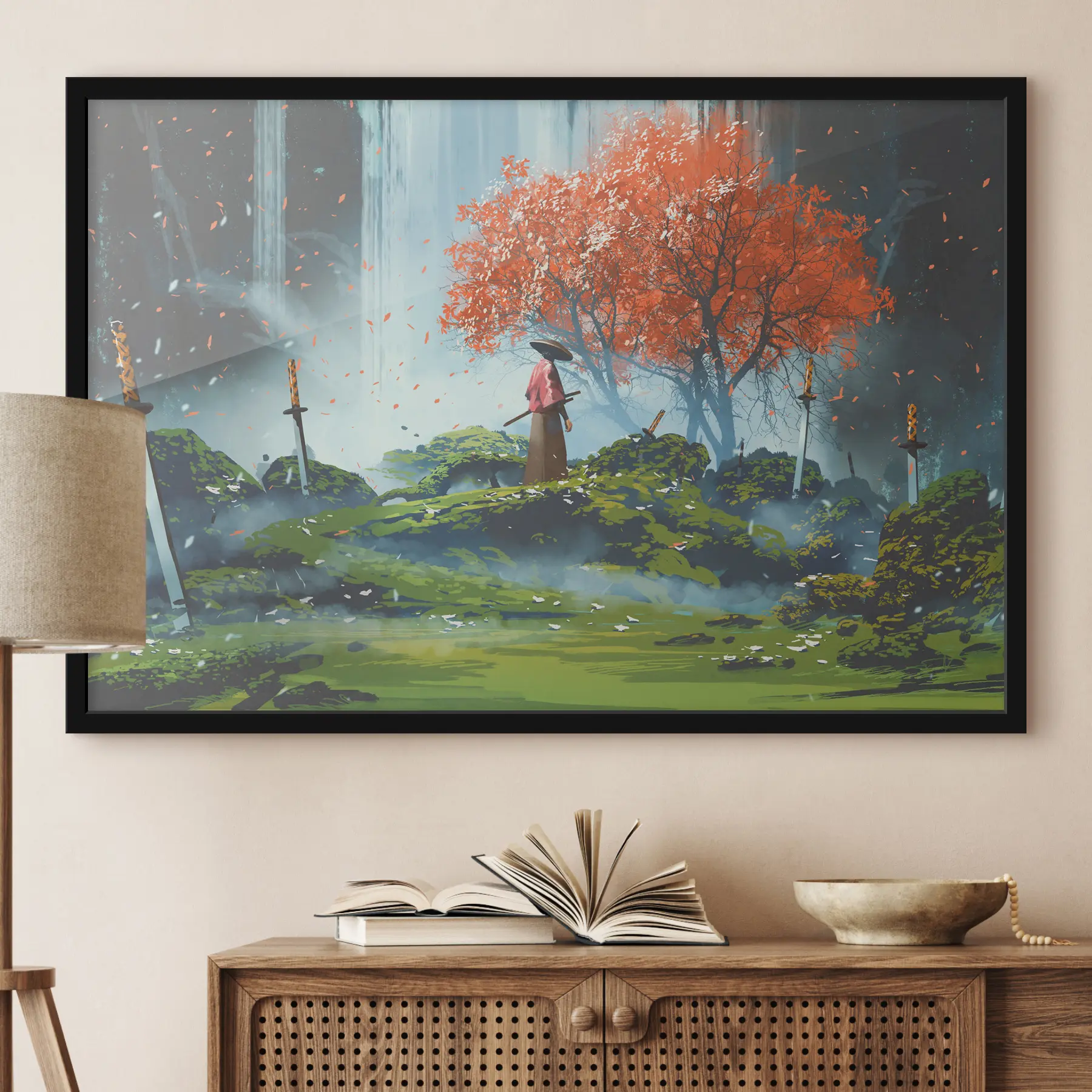 Obraz Osamělý japonský samuraj Č. f37105