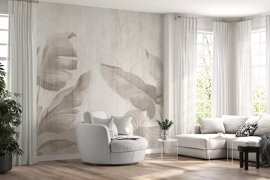 Fototapet Tropické listy ve stylu grunge u00299d1