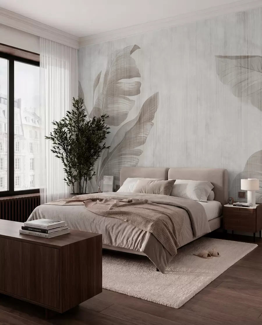 Fototapet Tropické listy ve stylu grunge u00299d2