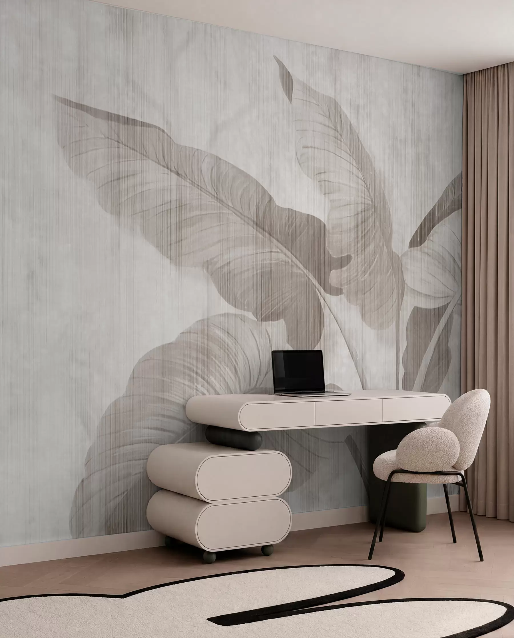 Fototapet Tropické listy ve stylu grunge u00299d2