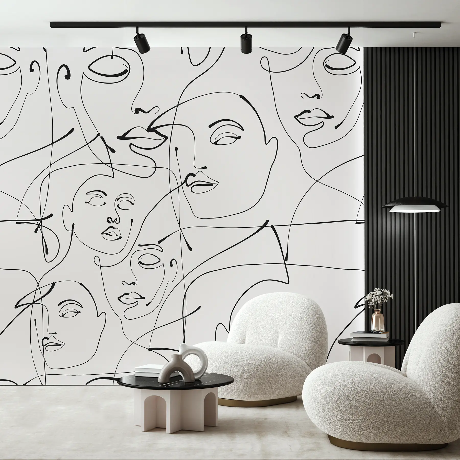 Obraz Minimalistická abstrakce ženského portrétu Č. u99013