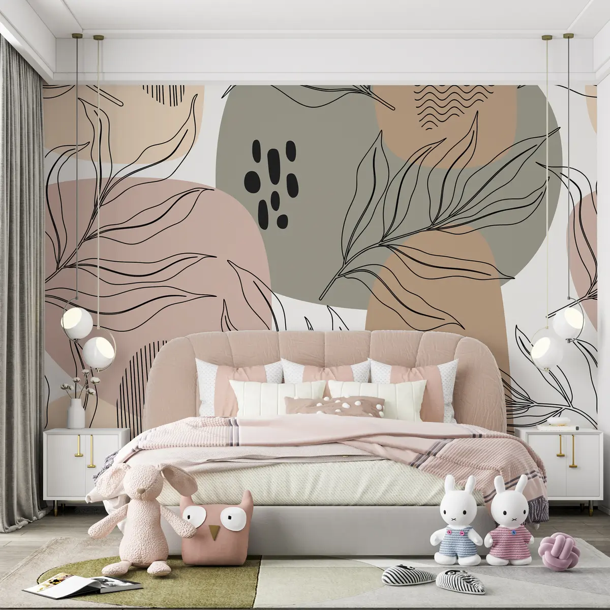 Fototapet Tropické listy jsou ručně malované bezešvým vzorem. u99422