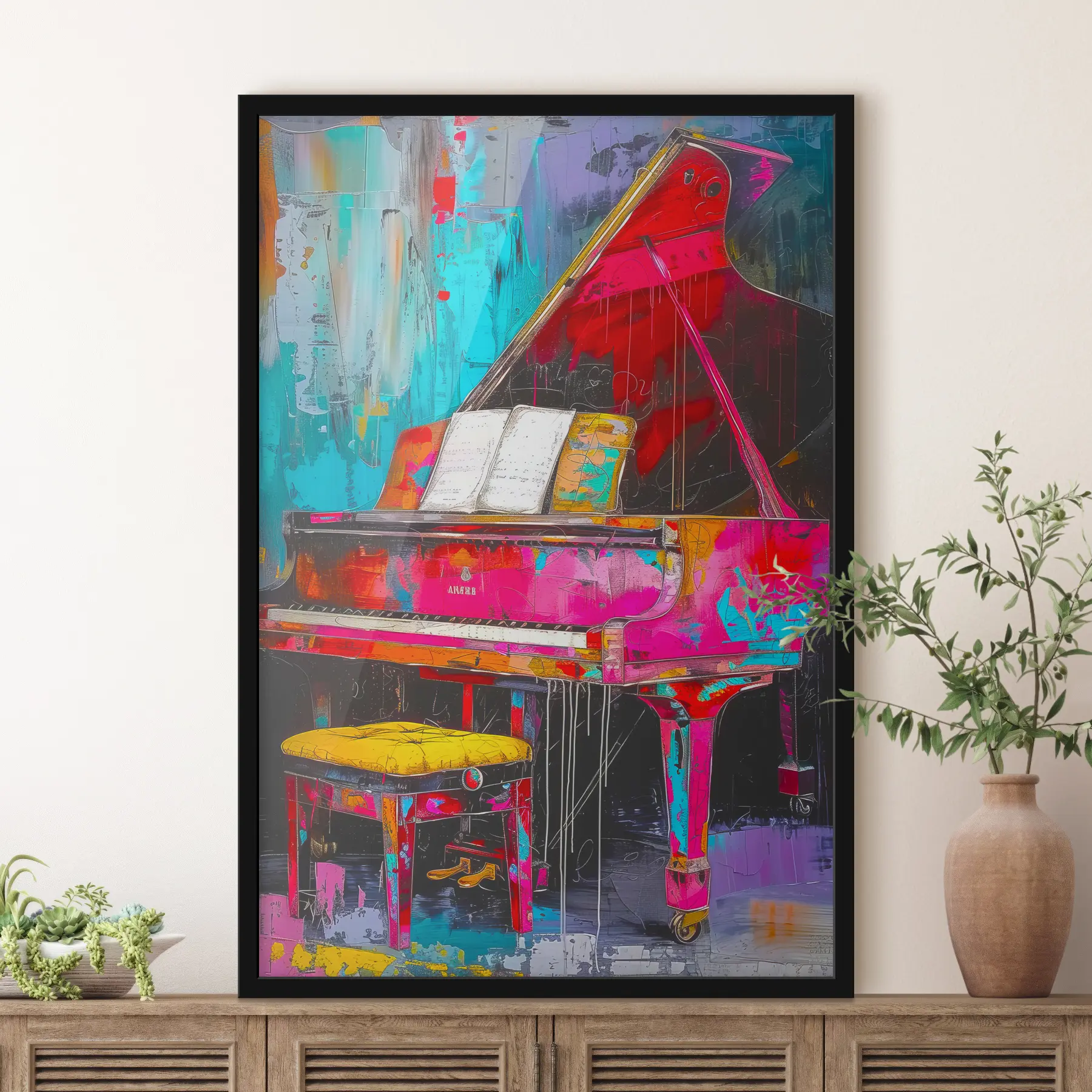 Fototapet Akvarelový klavír f37458